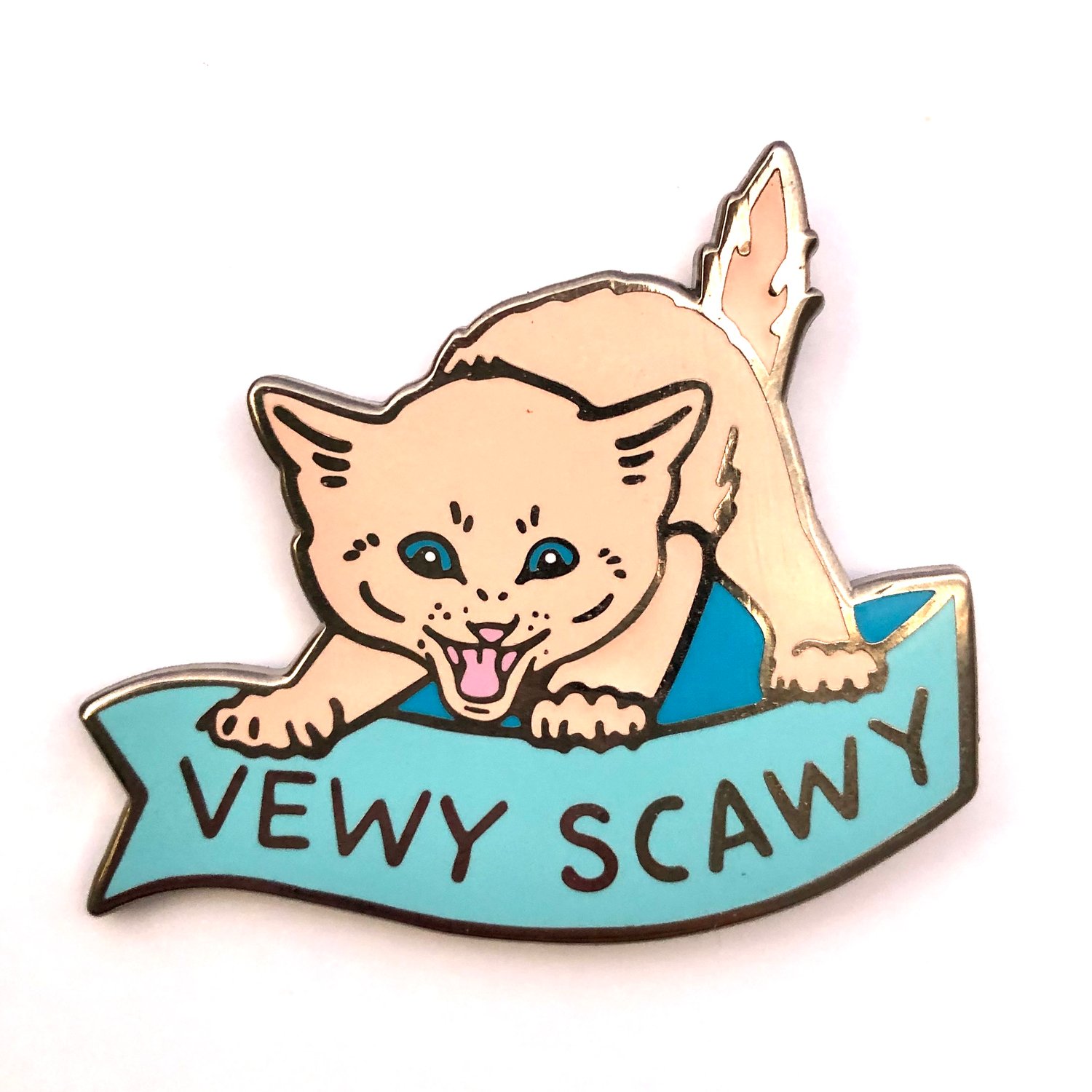 Image of Vewy Scawy Kitten Pin