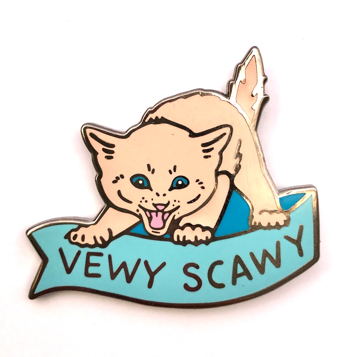 vewy scawy kitten pin kitten lady