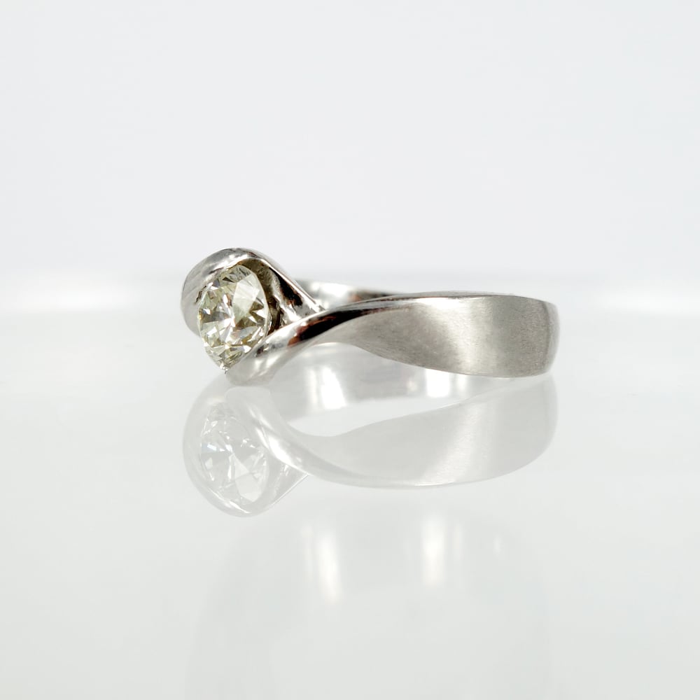 Image of Contemporary Twist diamond engagement ring 