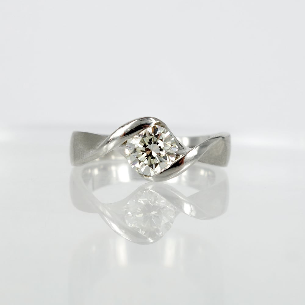 Image of Contemporary Twist diamond engagement ring 