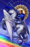 Valkyrie Crossing the Bifrost (Shiny Foil Print)