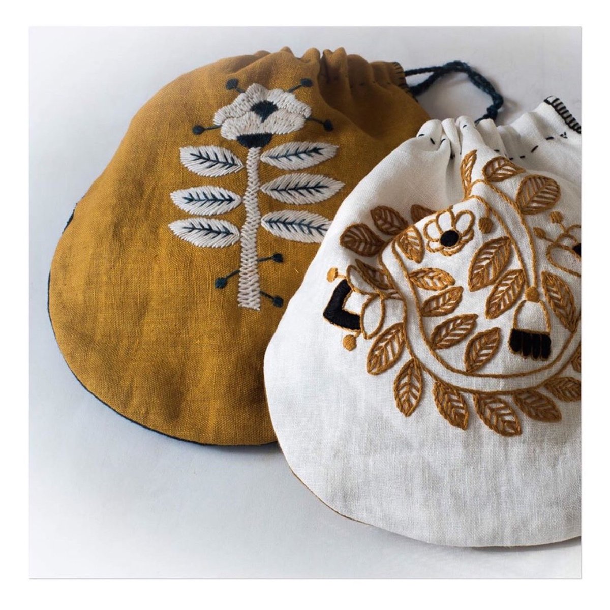 Embroidered drawstring bag with Kasia Sunday Nov 17 104pm