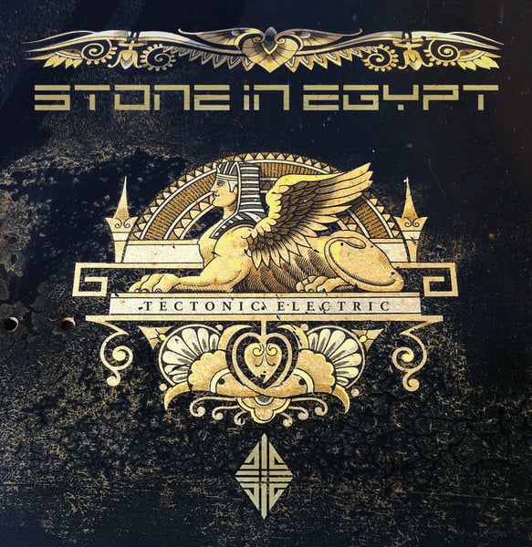 Image of STONE IN EGYPT - Tectonic Electric. Limited Orange/Black Marbled Vinyl. Incl. free 7" single.