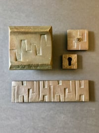 Image 1 of Brutalist Bronze Door Handle & Architectural Fittings