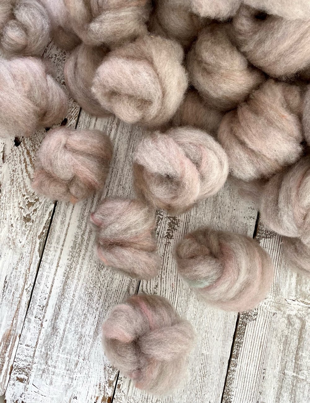 4 oz. • Porcelain Pumpkin roving: on Romney lamb & Columbia lamb from Iron Water Ranch, Targhee