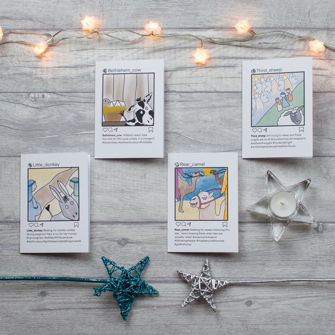 Image of Selfie Nativity cards - 8 card and 16 card packs