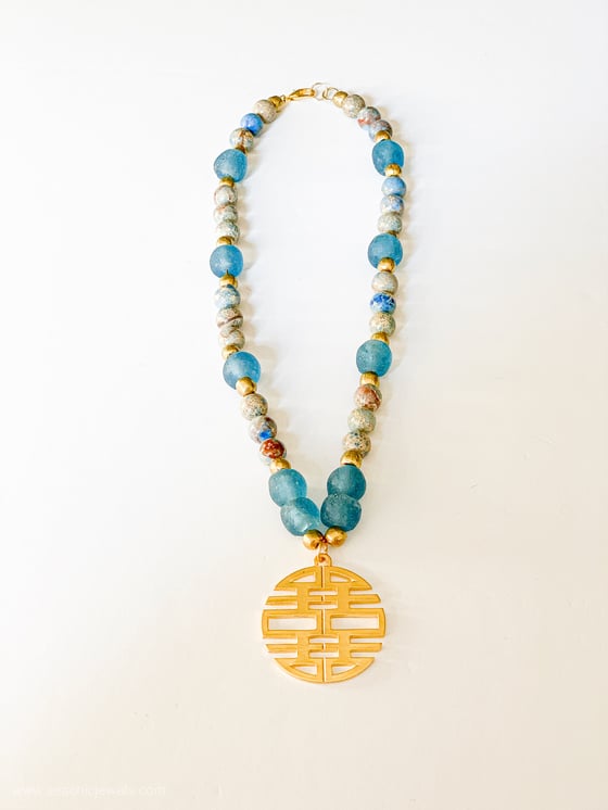 Image of Carolina  Blue Statement Necklace