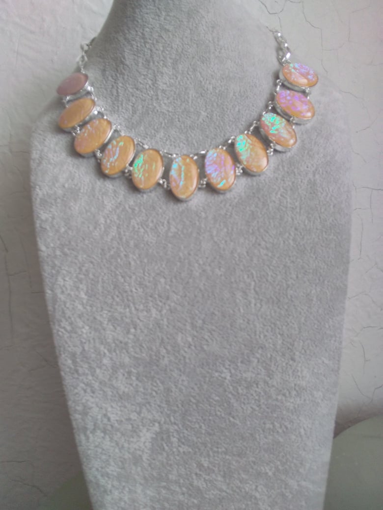 Image of AUSTRALIAN TRIPLET OPAL NECKLACE SET