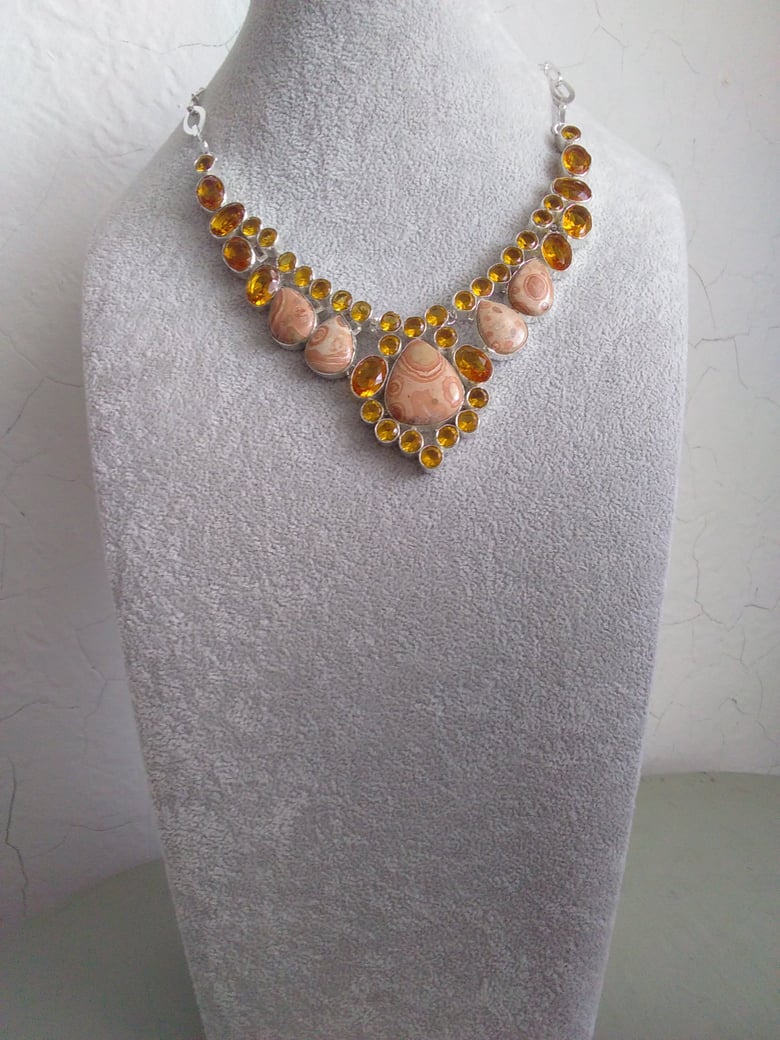 Image of HONEY CITRINE NECKLACE SET