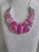 Image of PINK AGATE MULTI STONE NECKLACE