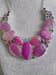 Image of PINK AGATE MULTI STONE NECKLACE