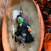 Image 3 of Trick or Treat Good Witch with Black Cat 