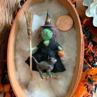 Image 1 of Trick or Treat Good Witch with Black Cat
