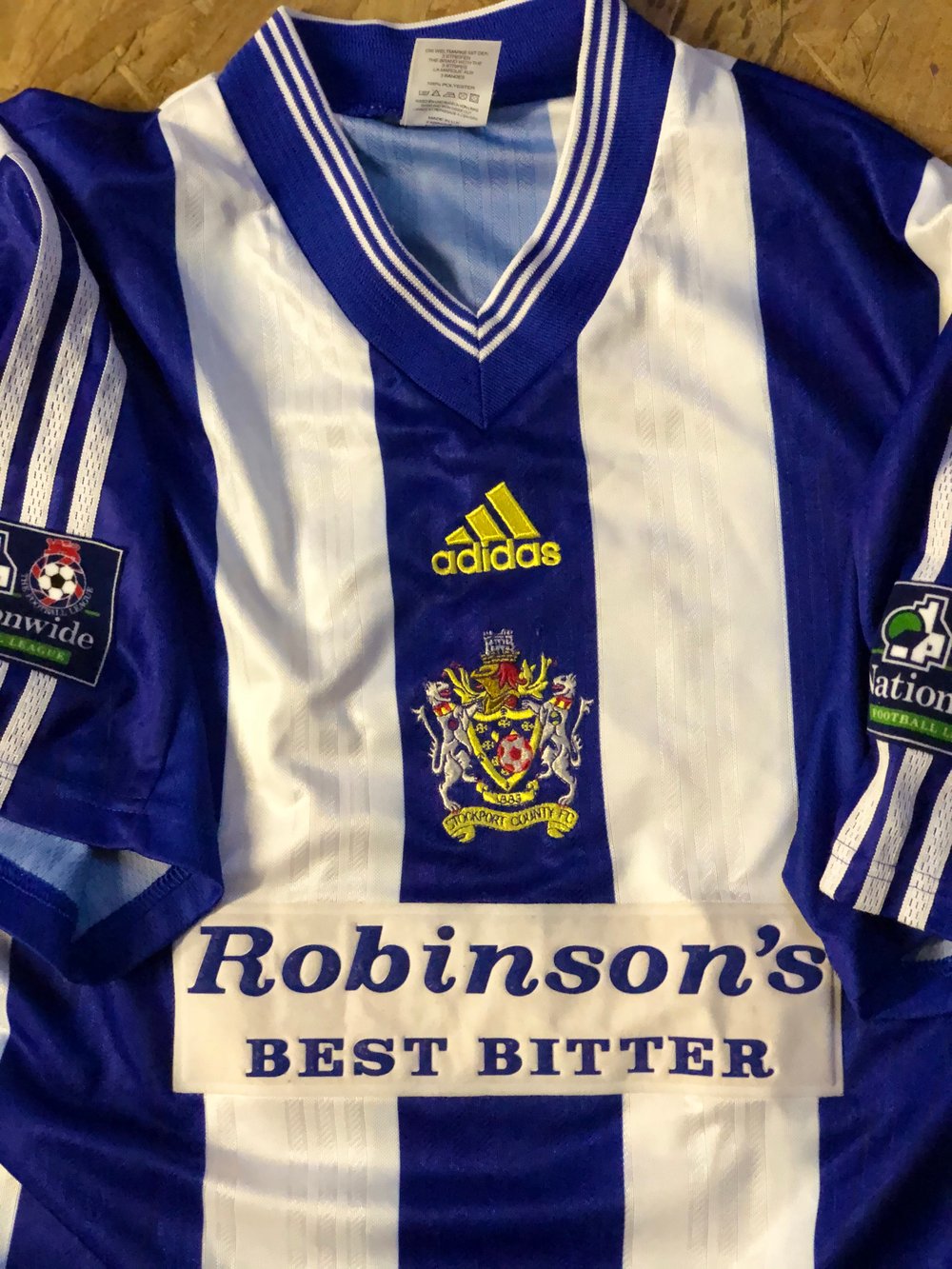 Match Worn 1998/99 adidas Home Shirt