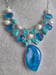 Image of PEARL AND BLUE TOPAZ NECKLACE