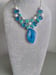 Image of PEARL AND BLUE TOPAZ NECKLACE