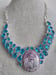 Image of BLUE TOPAZ AND AGATE NECKLACE SET