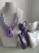 Image of PURPLE AGATE STATEMENT NECKLACE SET