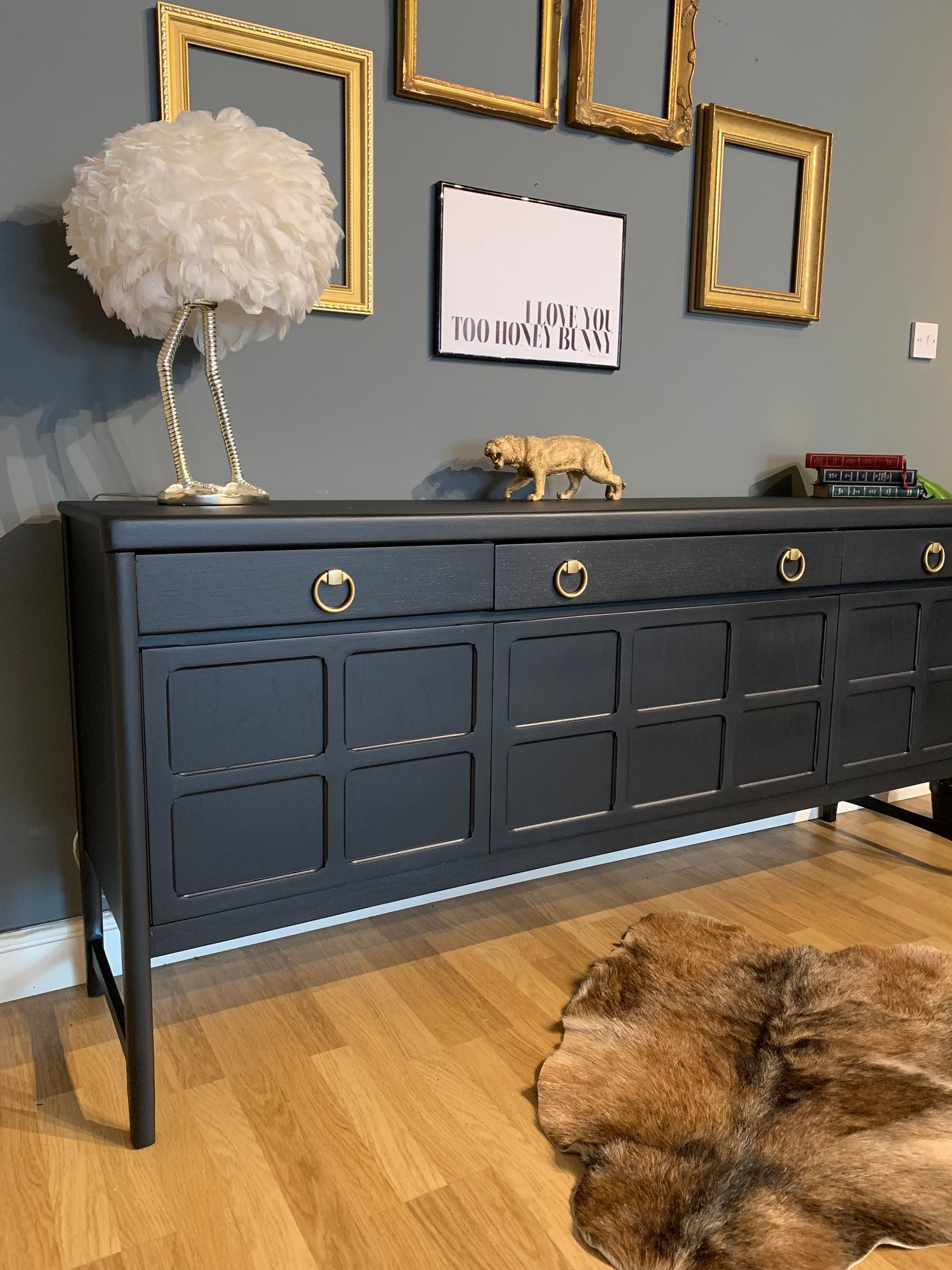 Image of An all Black Nathan sideboard 