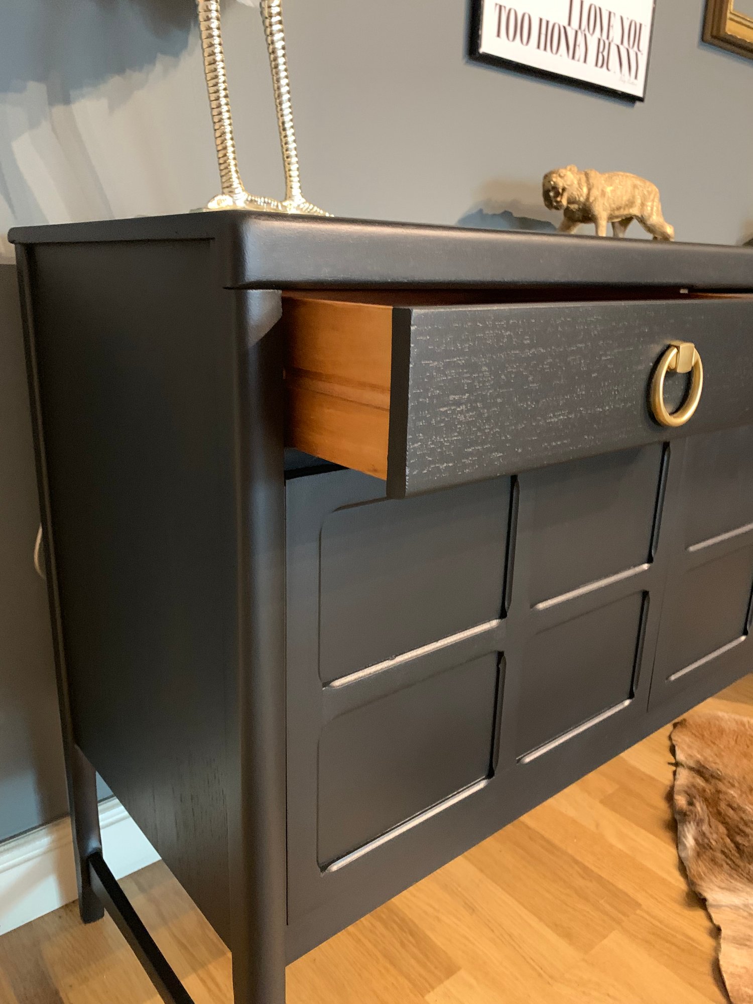 Image of An all Black Nathan sideboard
