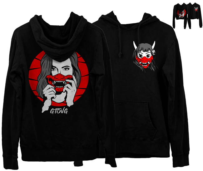 GetSavage Oni Geisha Hooded Pullover