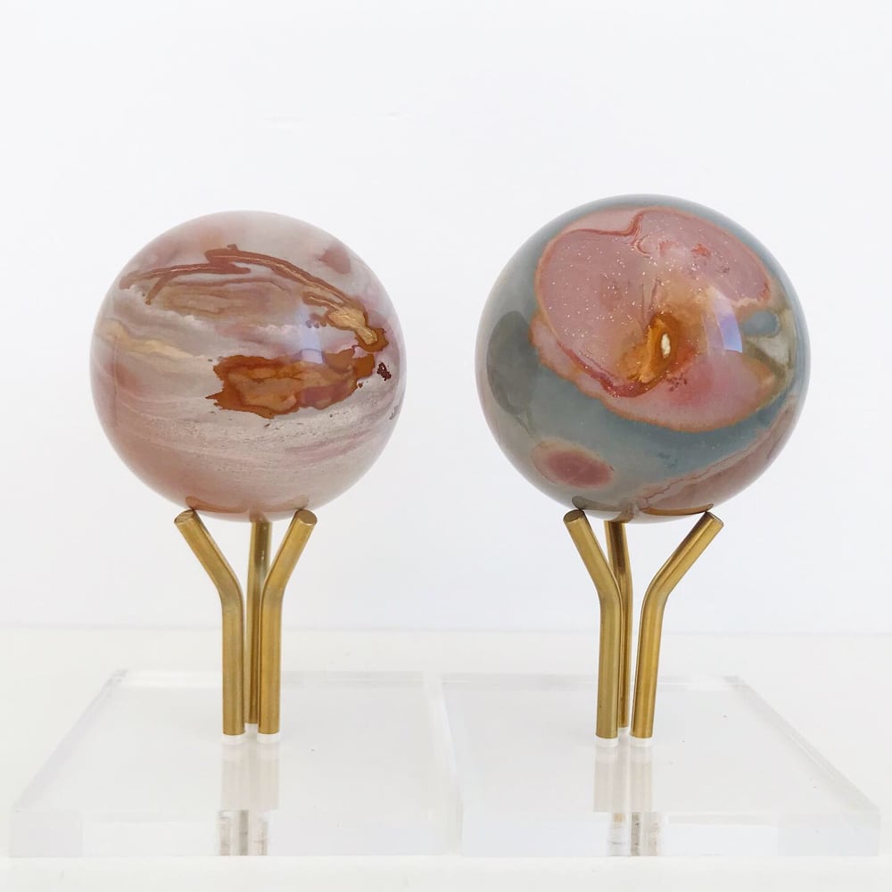 Image of Polychrome Jasper no.06 Vintage Sunrise Collection Lucite Pairing