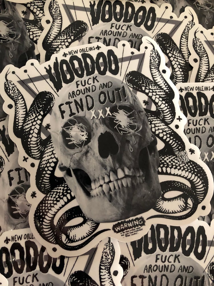 Image of “Find Out About Voodoo” Sticker