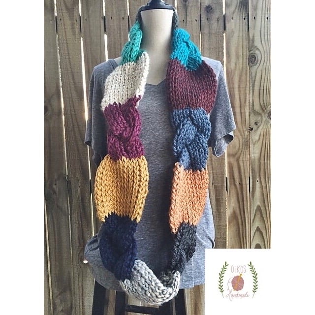 Image of Scrappy Zip-It Cowl or Scrappy Braided Infinity Scarf