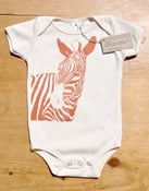 Image of Zebra Organic One-piece (Copper on Natural)
