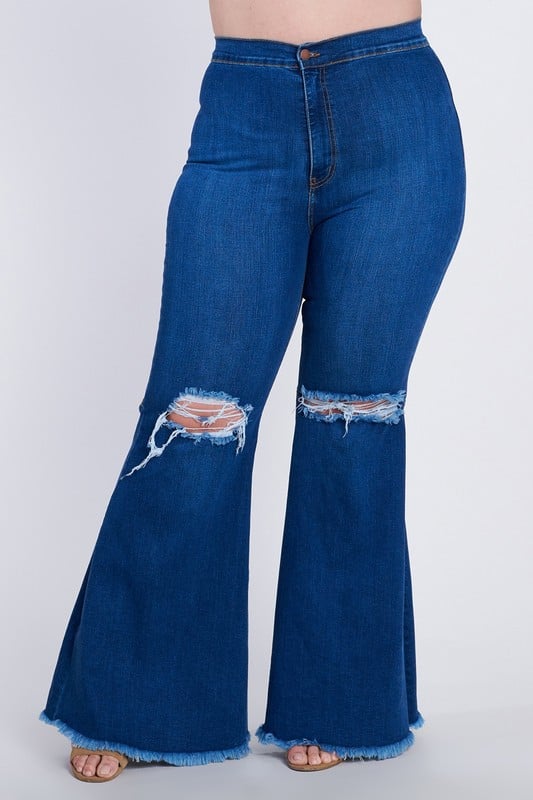 Plus Size Women Blue Denim Jeans | Vera'Nique Boutique