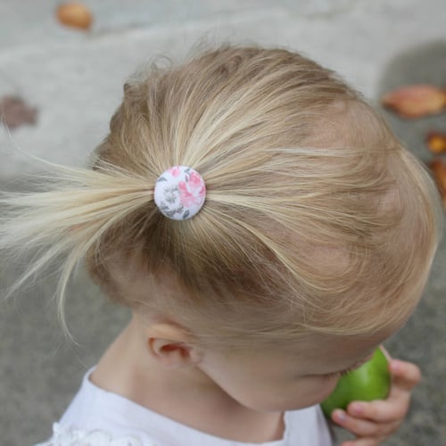 Image of Button Hair Ties - Pretty Pinks