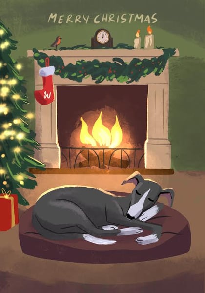 Image of Whippet Up Christmas Cards 2019