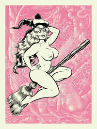 Image 1 of BROOMSTICK WITCH silkscreen print