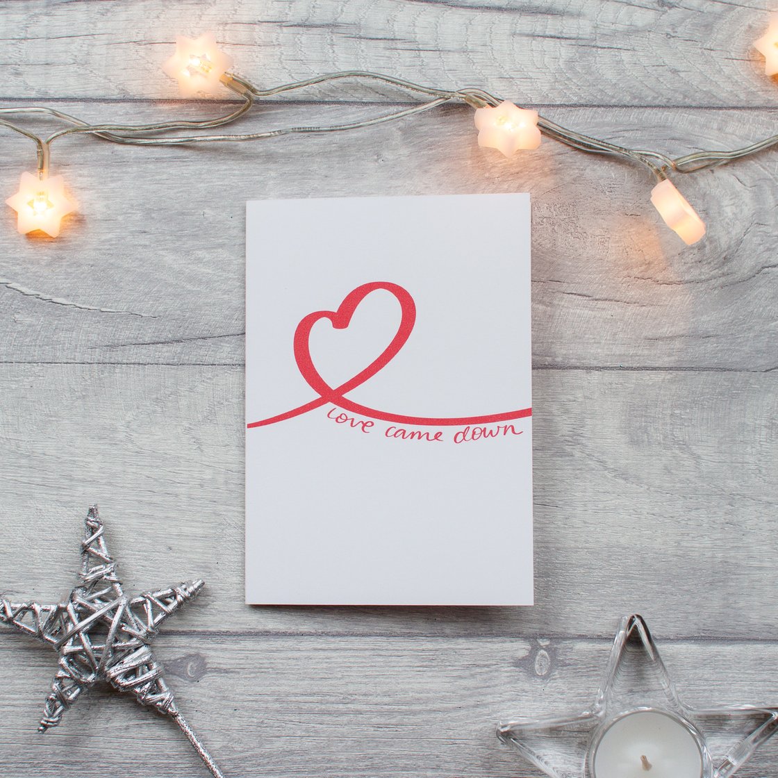 Image of Love came down Christmas card - individual and 10 pack