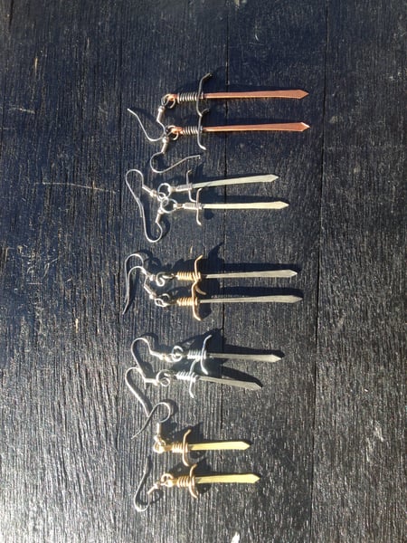 Image of sword earrings