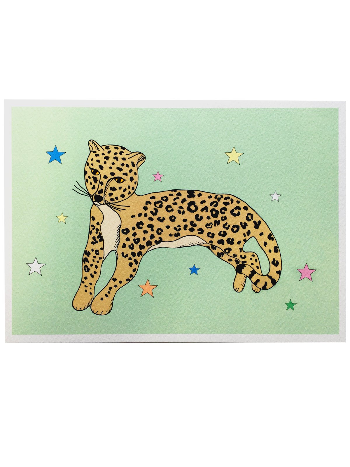Reclining Leopard A5 Print