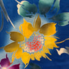 Antique Cotton Yucata (Cyan Blue Flowers) 