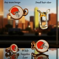 Small Cleveland browns hair claw