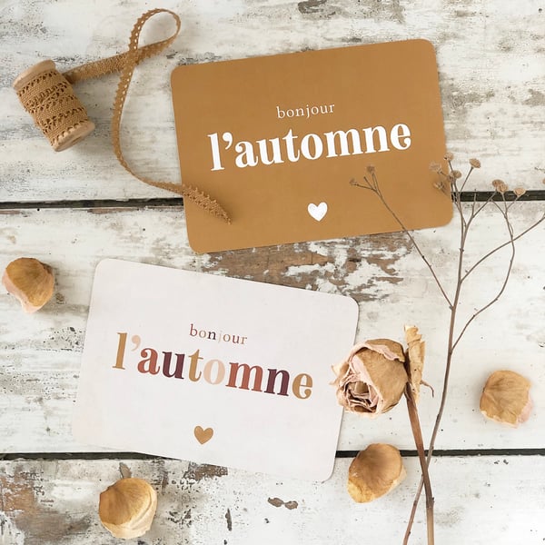 Image of Carte Postale BONJOUR L'AUTOMNE