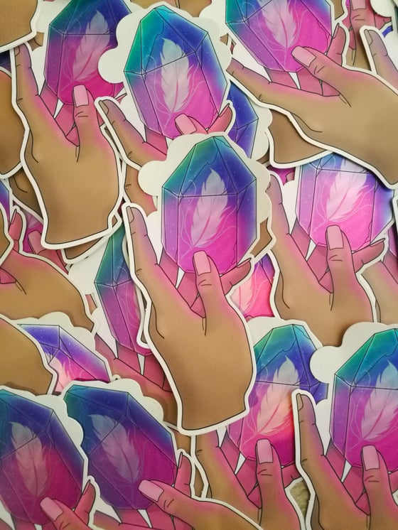 Image of Healing crystal sticker | Witch aesthetic