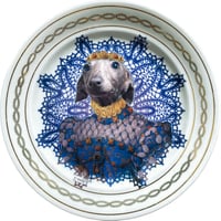 Image 1 of Lady Pucca - Vintage French Porcelain - Greyhound #0682