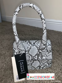 Faux snakeskin handbag 