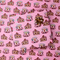 Image 3 of Luxury Tea & Cake wrapping paper - tea lover - bake off - a2 gift wrap sheets