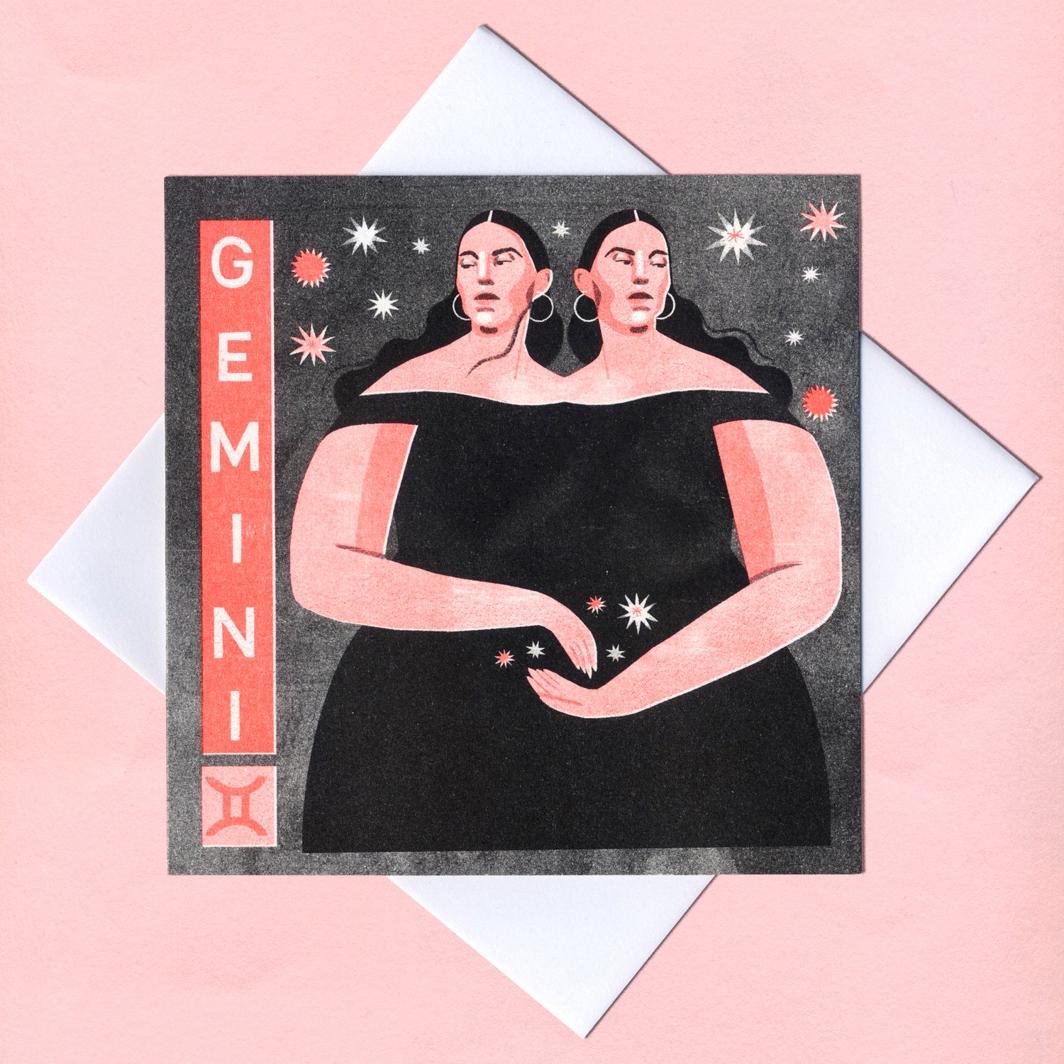 Image of Gemini riso greetings card