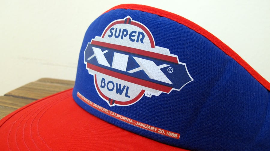 Image of Vintage NFL Super Bowl XIX Visor