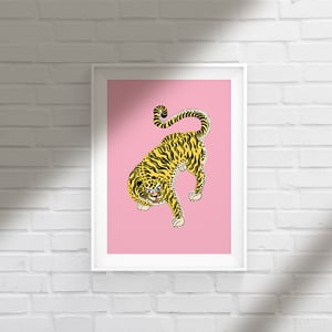 Image of TIGER pink - A3 print