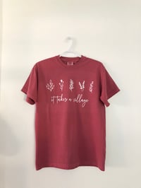 PREORDER-It Takes A Village Tee Youth Floral Design