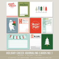 Image 1 of Holiday Cheer Journaling Cards No.1 (Digital)