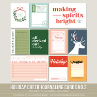 Image 1 of Holiday Cheer Journaling Cards No.3 (Digital)