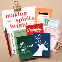 Image 2 of Holiday Cheer Journaling Cards No.3 (Digital)